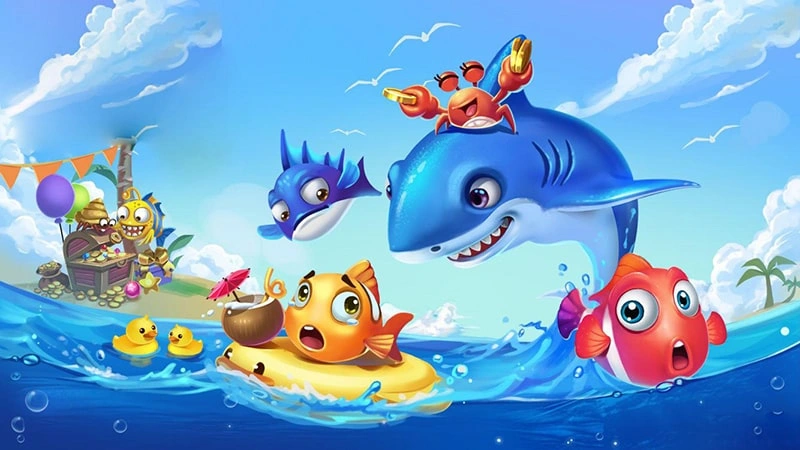 Fish shooting game with prizes